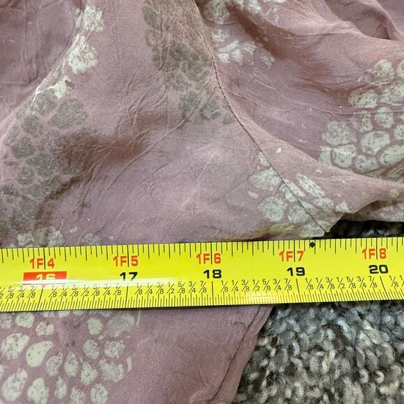 J Jill Silk Floral Wrap Boho Blouse Top Flutter Tunic Paisley Medium M - Picture 5 of 7